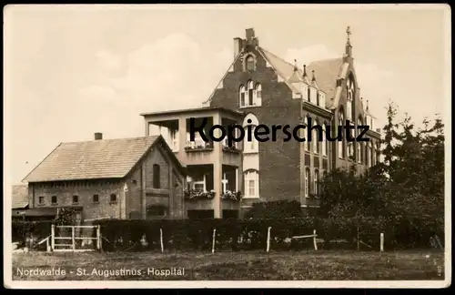 ALTE POSTKARTE NORDWALDE ST. AUGUSTINUS HOSPITAL 1941 Krankenhaus Ansichtskarte AK postcard cpa