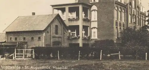 ALTE POSTKARTE NORDWALDE ST. AUGUSTINUS HOSPITAL 1941 Krankenhaus Ansichtskarte AK postcard cpa