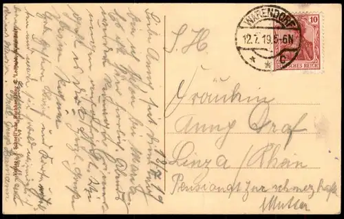 ALTE KÜNSTLER POSTKARTE ALTES STRASSENBILD AUS WARENDORF Schuljunge Junge Ansichtskarte AK cpa postcard