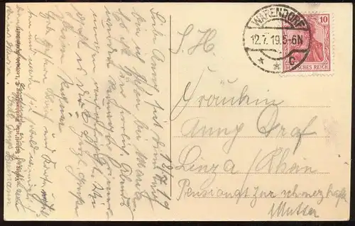 ALTE KÜNSTLER POSTKARTE ALTES STRASSENBILD AUS WARENDORF Schuljunge Junge Ansichtskarte AK cpa postcard