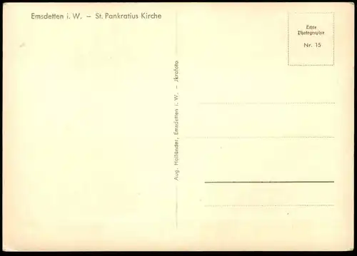 ALTE POSTKARTE EMSDETTEN ST. PANKRATIUS KIRCHE INNENANSICHT church église Ansichtskarte cpa postcard AK