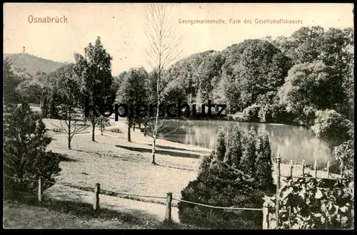 ALTE POSTKARTE OSNABRÜCK GEORGSMARIENHÜTTE PARK DES GESELLSCHAFTSHAUSES GESELLSCHAFTSHAUS postcard cpa AK Ansichtskarte