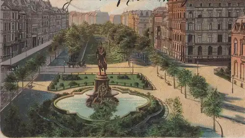 ALTE KÜNSTLER POSTKARTE KÖLN AM RHEIN 1905 KAISER-WILHELM-RING MIT DENKMAL Cöln Ansichtskarte AK cpa postcard