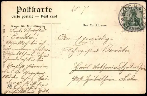 ALTE POSTKARTE GRUSS VON BUCHAU AM FEDERSEE ELEKTRIZITÄTSWERK 1906 Ansichtskarte AK postcard cpa