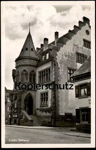 ALTE POSTKARTE ELZACH RATHAUS 1943 STEMPEL ZURÜCK Ansichtskarte AK postcard cpa