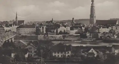 ALTE POSTKARTE BRAUNAU AM INN VON SIMBACH GESEHEN 1928 PANORAMA cpa AK Ansichtskarte postcard