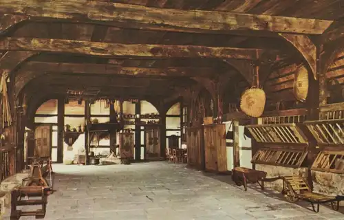 ÄLTERE POSTKARTE WESTFÄLISCHES FREILICHTMUSEUM BÄUERLICHER KULTURDENKMALE DETMOLD DEELE DIELE AK Ansichtskarte postcard