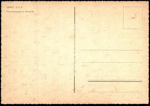 ÄLTERE POSTKARTE INSEL SYLT FRIESENHAUS IN KEITUM Vorgarten Blumen Reetdach Haus cpa AK Ansichtskarte postcard