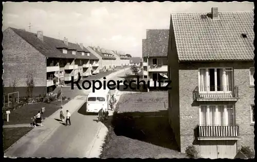 ALTE POSTKARTE ITZEHOE-TEGELHÖRN DANZIGER STRASSE BUS AUTOBUS Linienbus Ansichtskarte postcard AK cpa