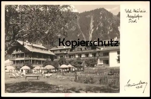 ALTE POSTKARTE HOTEL NEUHAUS MAYRHOFEN TIROL PHOTO HANS HRUSCHKA 136 Ansichtskarte postcard AK cpa