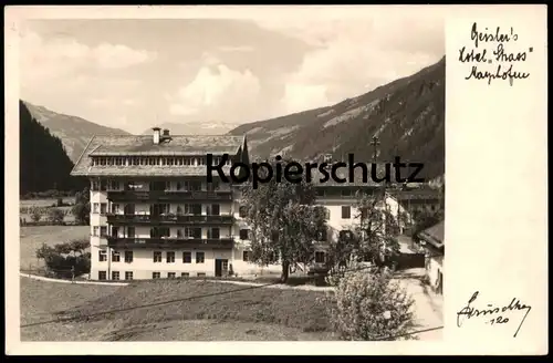 ALTE POSTKARTE GEISLER'S HOTEL STRASS MAYRHOFEN Hans Hruschka 120 Ansichtskarte postcard AK cpa