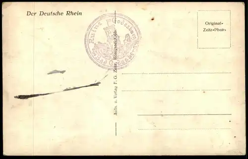 ALTE POSTKARTE KÖNIGSWINTER AM RHEIN MIT BLICK AUF BAD GODESBERG DER DEUTSCHE RHEIN Ansichtskarte postcard AK cpa