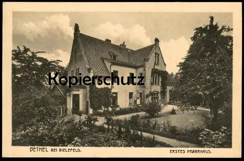 ALTE POSTKARTE BETHEL BEI BIELEFELD ERSTES PFARRHAUS postcard AK Ansichtskarte cpa