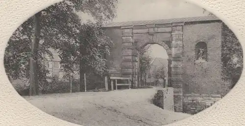 ALTE PASSEPARTOUT POSTKARTE HORST EMSCHER EINGANG ZUM ALTEN SCHLOSS Gelsenkirchen chateau castle AK Ansichtskarte cpa