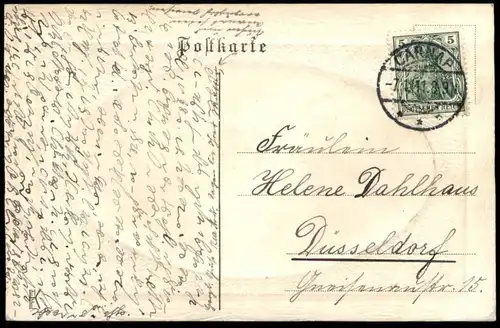 ALTE PASSEPARTOUT POSTKARTE HORST EMSCHER EINGANG ZUM ALTEN SCHLOSS Gelsenkirchen chateau castle AK Ansichtskarte cpa