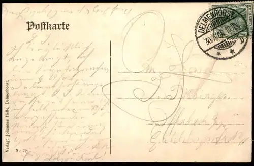ALTE POSTKARTE DELMENHORST LANGESTRASSE GESCHÄFT BRANDENBUSCH MÜLLER NEUGARTEN DELMENHORSTER BANK Ansichtskarte postcard