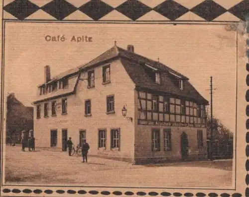 ALTE POSTKARTE GRUSS AUS ESPENHAIN GRUBE MARGARETHE BAHNHOF CAFÉ APITZ RÖTHA station gare mine postcard Ansichtskarte