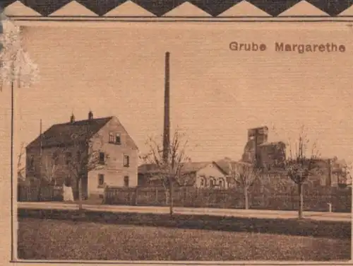 ALTE POSTKARTE GRUSS AUS ESPENHAIN GRUBE MARGARETHE BAHNHOF CAFÉ APITZ RÖTHA station gare mine postcard Ansichtskarte