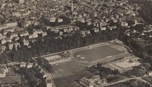 ALTE POSTKARTE LANDAU PFALZ FLIEGERAUFNAHME FUSSBALLPLATZ STADION stadium stade Ansichtskarte postcard cpa AK