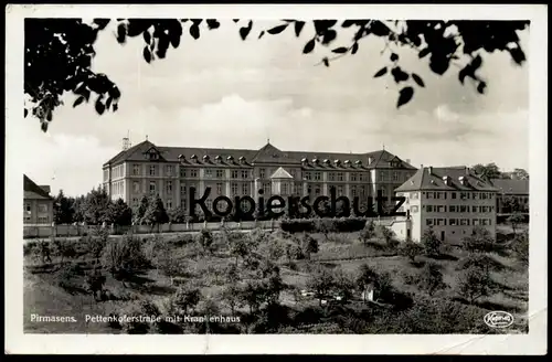 ALTE POSTKARTE PIRMASENS PETTENKOFERSTRASSE MIT KRANKENHAUS Hospital 1934 Ansichtskarte postcard cpa AK