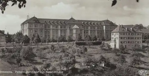 ALTE POSTKARTE PIRMASENS PETTENKOFERSTRASSE MIT KRANKENHAUS Hospital 1934 Ansichtskarte postcard cpa AK