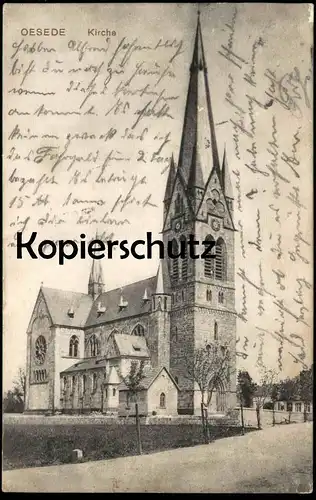 ALTE POSTKARTE OESEDE KIRCHE GEORGSMARIENHÜTTE 1914 church église Ansichtskarte postcard cpa AK