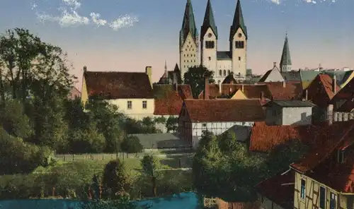 ALTE POSTKARTE PADERBORN AM DAMM DOM PANORAMA TOTALANSICHT cpa Ansichtskarte postcard AK