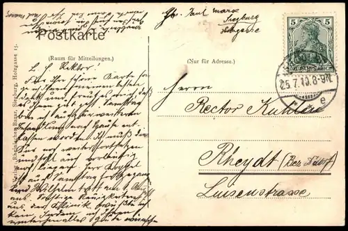 ALTE POSTKARTE SIEGBURG PANORAMA 1910 GESAMTANSICHT HÄUSER GÄRTEN ABTEI MICHAELSBERG TOTAL Ansichtskarte postcard cpa AK