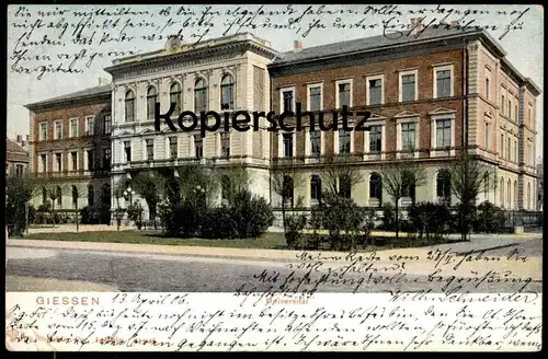 ALTE POSTKARTE GIESSEN UNIVERSITÄT AN LEHRERIN ELISABETHA GEORG DEUTSCHE SCHULE AUSTRALIA PLAIN AUSTRALIEN Donauschwaben