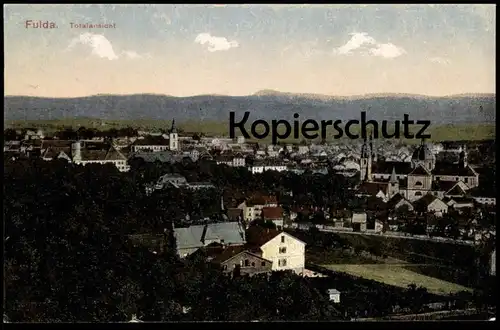 ALTE POSTKARTE FULDA TOTALANSICHT PANORAMA 1919 Gesamtansicht Ansichtskarte cpa postcard AK