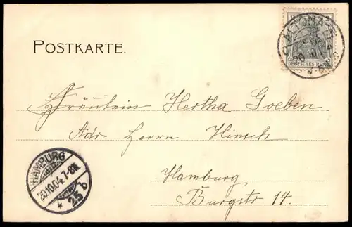 ALTE POSTKARTE FRIEDRICHSTADT HOLMERTOR-STRASSE GASTWIRTSCHAFT LOGIRHAUS 1904 Holmer Tor Ansichtskarte Holmertorstrasse
