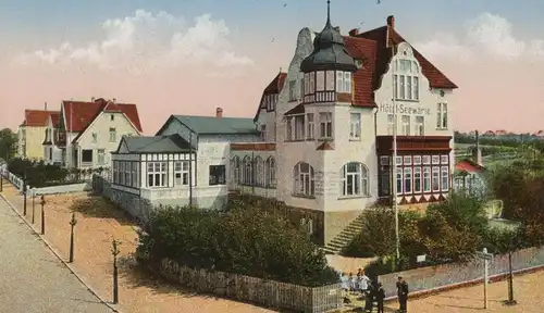 ALTE POSTKARTE FLENSBURG HOTEL SEEWARTE MÜRWICK 1917 Ansichtskarte cpa postcard AK