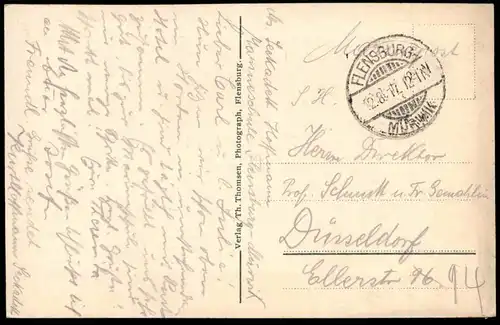 ALTE POSTKARTE FLENSBURG HOTEL SEEWARTE MÜRWICK 1917 Ansichtskarte cpa postcard AK