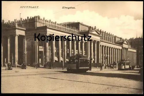 ALTE POSTKARTE STUTTGART KÖNIGSBAU STRASSENBAHN TRAM LINIE 114 & RING Verkehr tramway Ansichtskarte AK cpa postcard