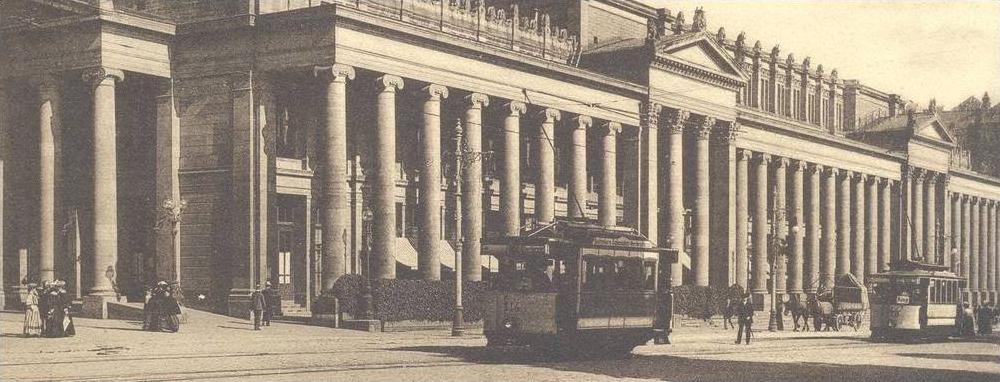 ALTE POSTKARTE STUTTGART KÖNIGSBAU TRAM LINIE 114 & RING