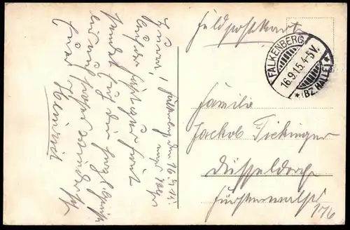 ALTE POSTKARTE FALKENBERG BEZIRK HALLE CAFÉ HOHENZOLLERN Feldpost Ansichtskarte cpa postcard AK