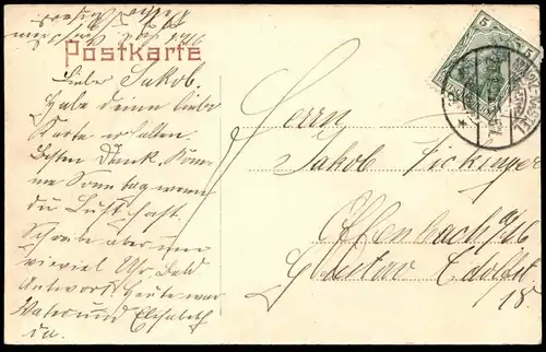 ALTE POSTKARTE KASTEL AM RHEIN EIN PROSIT VOM RHEIN 1909 WEIN Weinkönigin Rheinwein Mainz Ansichtskarte cpa postcard AK