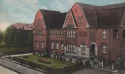 ALTE POSTKARTE NEUMÜNSTER STÄDTISCHE BADEANSTALT Schwimmbad bath Bad Ansichtskarte cpa postcard AK