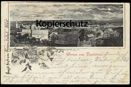ALTE POSTKARTE GRUSS AUS NASTÄTTEN PANORAMA 1897 Gesamtansicht Totalansicht Ansichtskarte cpa postcard AK