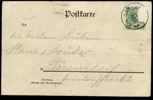 ALTE POSTKARTE GRUSS AUS NASTÄTTEN PANORAMA 1897 Gesamtansicht Totalansicht Ansichtskarte cpa postcard AK