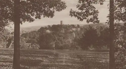 ALTE POSTKARTE BIELEFELD BLICK AUF DIE SPARRENBURG PANORAMA Burg castle Schloss chateau Ansichtskarte cpa postcard AK