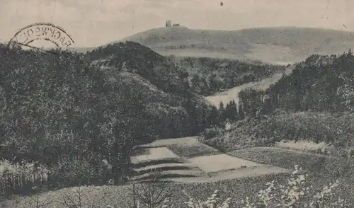 ALTE POSTKARTE BRACKWEDE SPIEGELS BERGE MIT BLICK AUF DIE HÜNENBURG Bielefeld Ansichtskarte cpa postcard AK