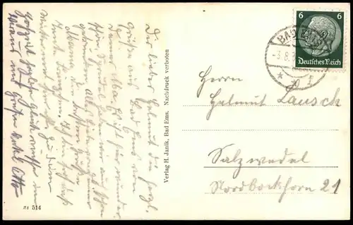 ALTE POSTKARTE UNTERHALTUNG KAISER WILHELM I. IM KAISERHOF BAD EMS H. JANIK Ansichtskarte cpa postcard AK