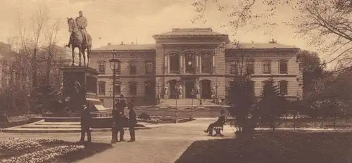 ALTE POSTKARTE KIEL KAISER WILHELM-DENKMAL MIT UNIVERSITÄT 1903 university université postcard Ansichtskarte cpa AK