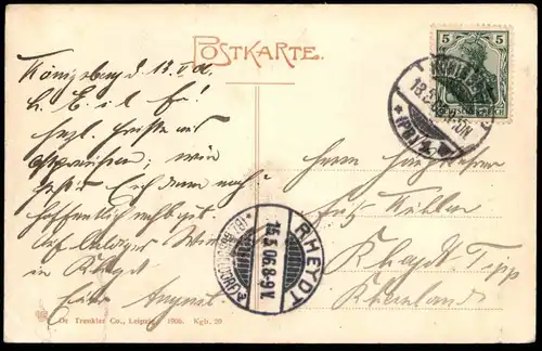 ALTE POSTKARTE KÖNIGSBERG IN PREUSSEN DENKMAL KÖNIG FRIEDRICH WILHELM III. Ostpreussen Kaliningrad postcard cpa AK