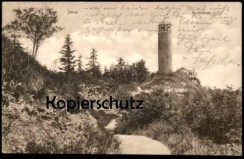 ALTE POSTKARTE JENA FUCHSTURM 1908 TURM tower tour Ansichtskarte postcard cpa AK