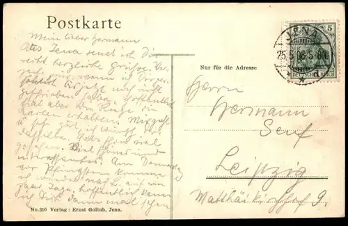 ALTE POSTKARTE JENA FUCHSTURM 1908 TURM tower tour Ansichtskarte postcard cpa AK