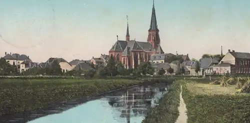 ALTE POSTKARTE ISSELBURG KIRCHE PANORAMA KREIS BORKEN Ansichtskarte postcard cpa AK