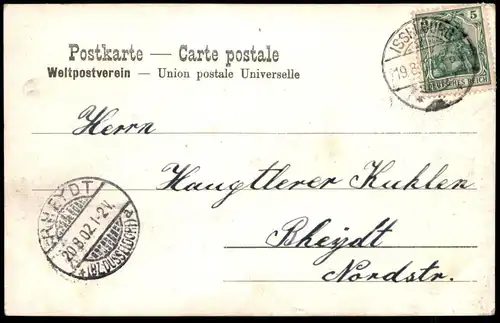 ALTE POSTKARTE ISSELBURG KIRCHE PANORAMA KREIS BORKEN Ansichtskarte postcard cpa AK