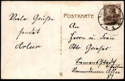 ALTE POSTKARTE ILSETAL PARTIE AN DER INSEL 1921 ILSENBURG ILSE Ansichtskarte postcard cpa AK